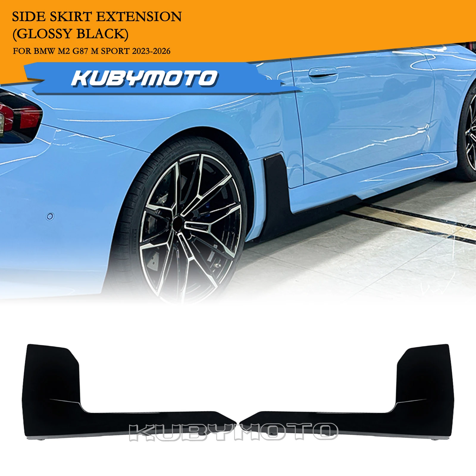 2 PCS MP Style Car Side Skirt Spoiler Extension Flap Splitter Trim For BMW 2 Series M2 G87 2023-2026
2 PCS MP Style Car Side Skirt Spoiler Extension Flap Splitter Trim For BMW 2 Series M2 G87 2023-2026