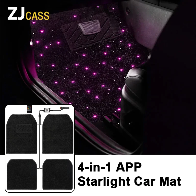 12V Starlight Car Mat Car Full Starlight carpet Starlight foot mat change color belt app Remote Control Light Effect LED Rugs
12V Starlight Car Mat Car Full Starlight carpet Starlight foot mat change color belt app Remote Control Light Effect LED Rugs