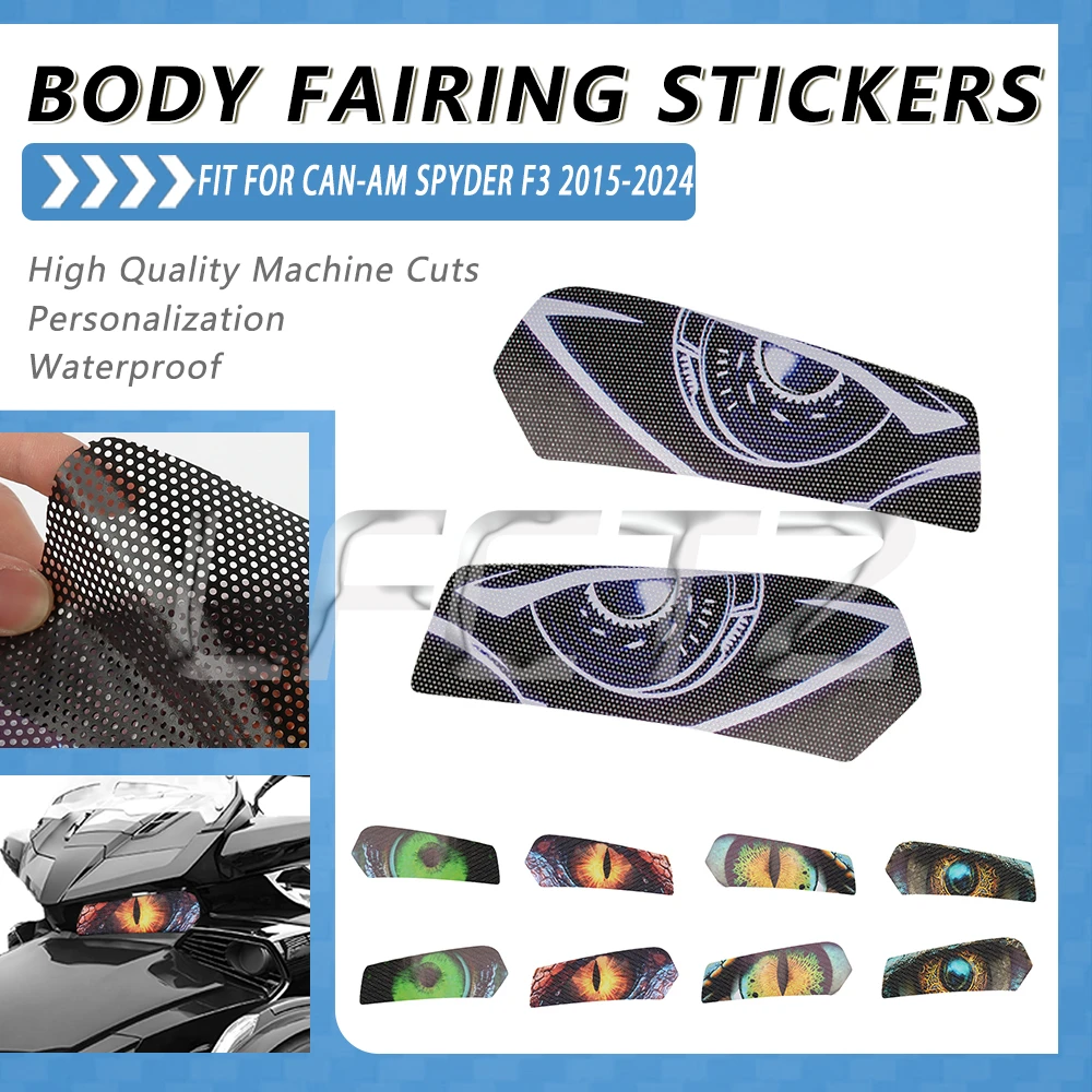 Fit for Can-Am Canam Can Am Spyder F3 2015-2024 Motorcycle Eyes Decoration Headlight Stickers Head Lamp Protective Decals
Fit for Can-Am Canam Can Am Spyder F3 2015-2024 Motorcycle Eyes Decoration Headlight Stickers Head Lamp Protective Decals