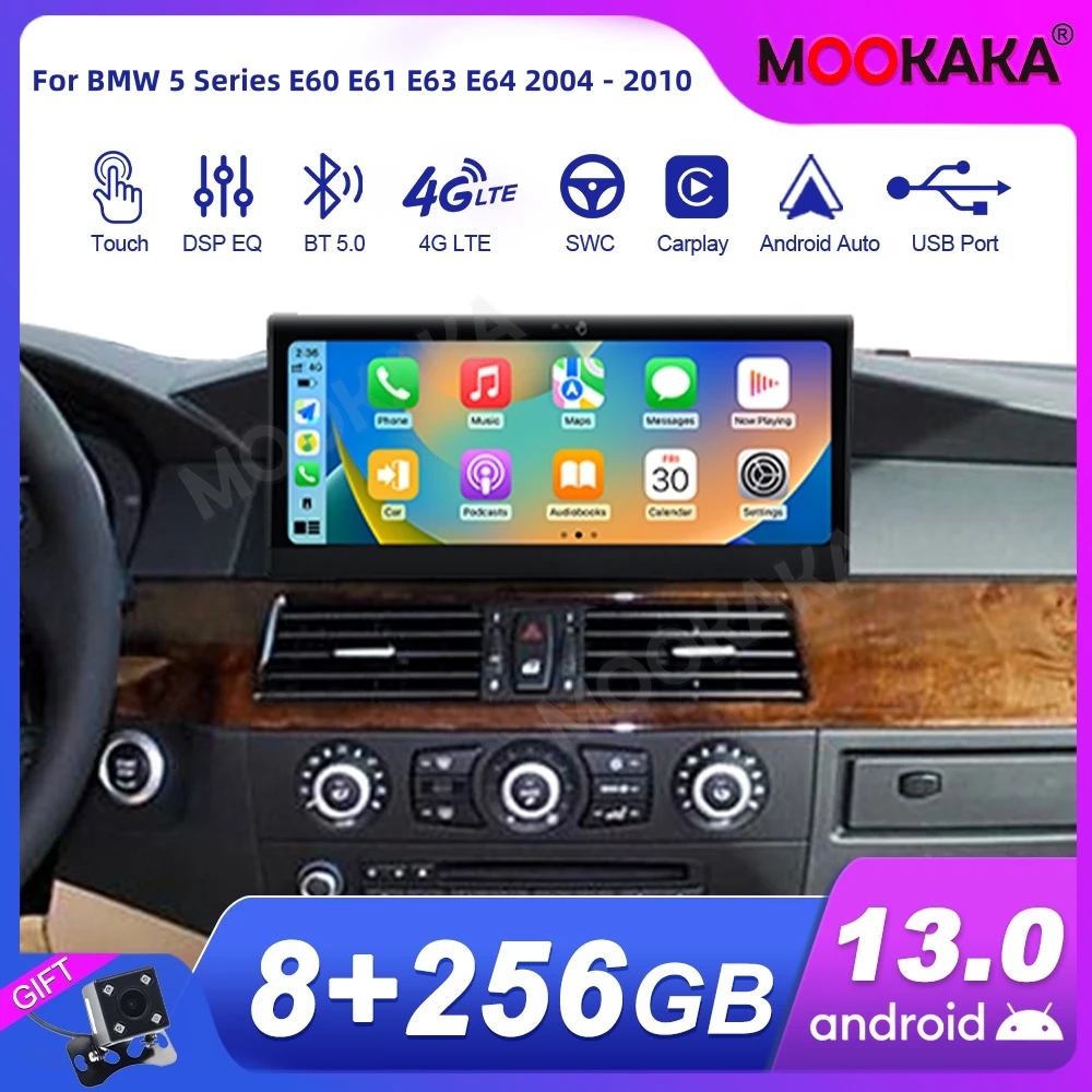 Car Radio For BMW 5 Series E60 E61 E63 E64 2004 - 2010 Wireless Carplay Android Auto Multimedia Player Controllo Gestuale GPS
Car Radio For BMW 5 Series E60 E61 E63 E64 2004 - 2010 Wireless Carplay Android Auto Multimedia Player Controllo Gestuale GPS