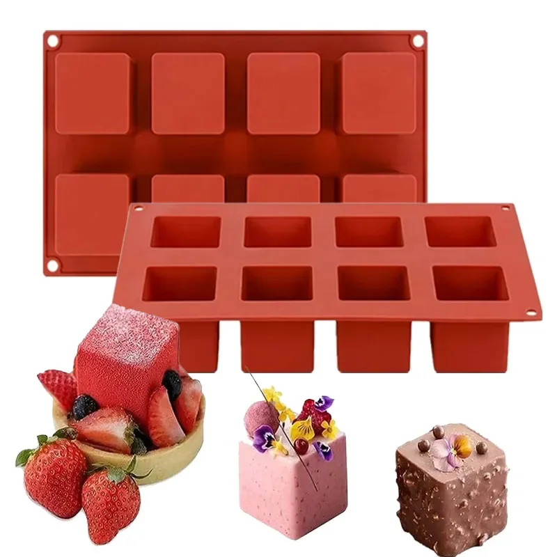 8 Holes 3D Square Chocolate Mousse Non-stick Silicone Mold For DIY Pastry Desserts Jelly Cup cakes Ice Cream Chocolate Utensil
8 Holes 3D Square Chocolate Mousse Non-stick Silicone Mold For DIY Pastry Desserts Jelly Cup cakes Ice Cream Chocolate Utensil