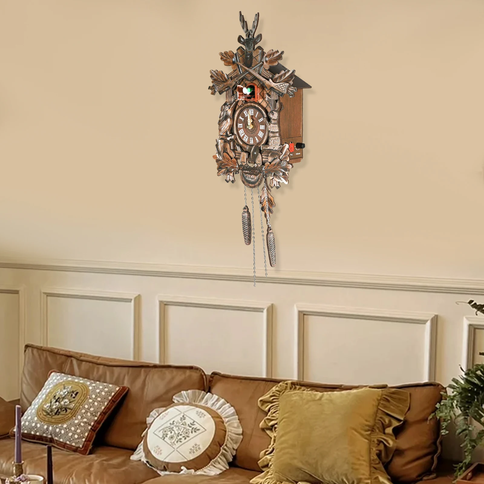 Настенные часы с кукушкой, традиционные часы с кукушкой черного леса, часы с кукушкой для гостиной, спальни, кабинета, офиса, подарков
Настенные часы с кукушкой, традиционные часы с кукушкой черного леса, часы с кукушкой для гостиной, спальни, кабинета, офиса, подарков