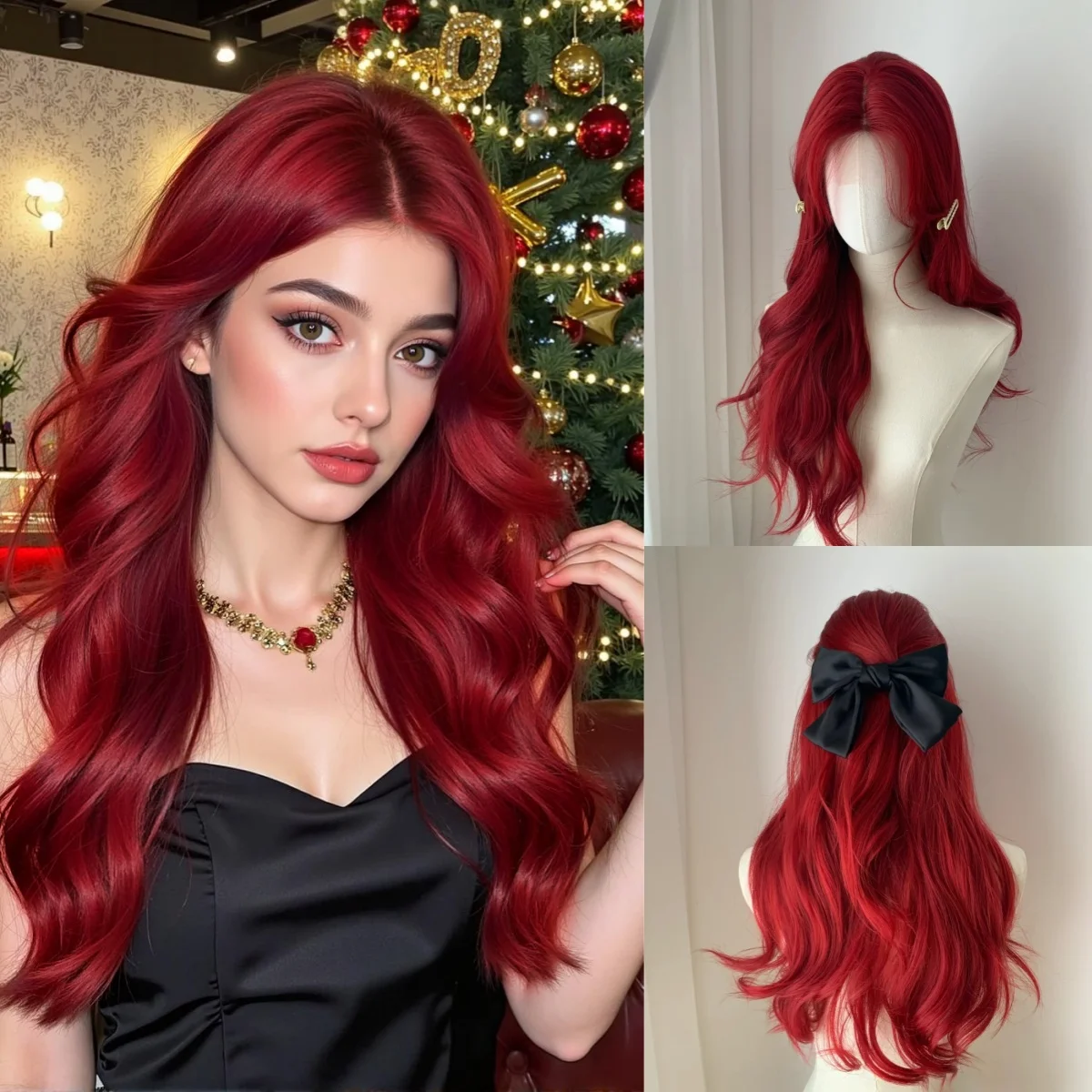 Синтетические парики винно-красного цвета, длинные волнистые парики со средней частью для женщин, для рождественской вечеринки, на каждый день, натуральный, для косплея, для вечеринки, термостойкий
Синтетические парики винно-красного цвета, длинные волнистые парики со средней частью для женщин, для рождественской вечеринки, на каждый день, натуральный, для косплея, для вечеринки, термостойкий