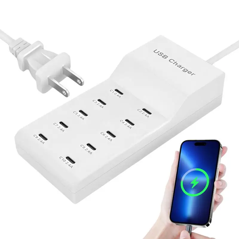 Зарядная станция USB типа C, быстрое зарядное устройство, вилка для зарядки телефона, 10-портовая зарядная станция для ноутбука, телефона, адаптер для нескольких устройств
Зарядная станция USB типа C, быстрое зарядное устройство, вилка для зарядки телефона, 10-портовая зарядная станция для ноутбука, телефона, адаптер для нескольких устройств