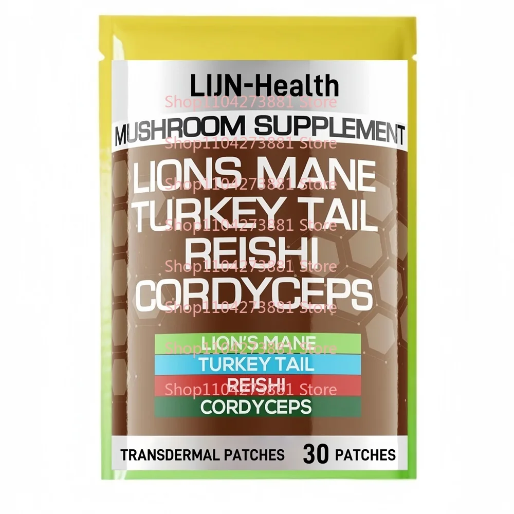 30 Patches Lions Mane Mushroom Transdermal Patches with Cordyceps Reishi Turkey Tail – Immune, Energy & Nootropic Brain Support
30 Patches Lions Mane Mushroom Transdermal Patches with Cordyceps Reishi Turkey Tail – Immune, Energy & Nootropic Brain Support