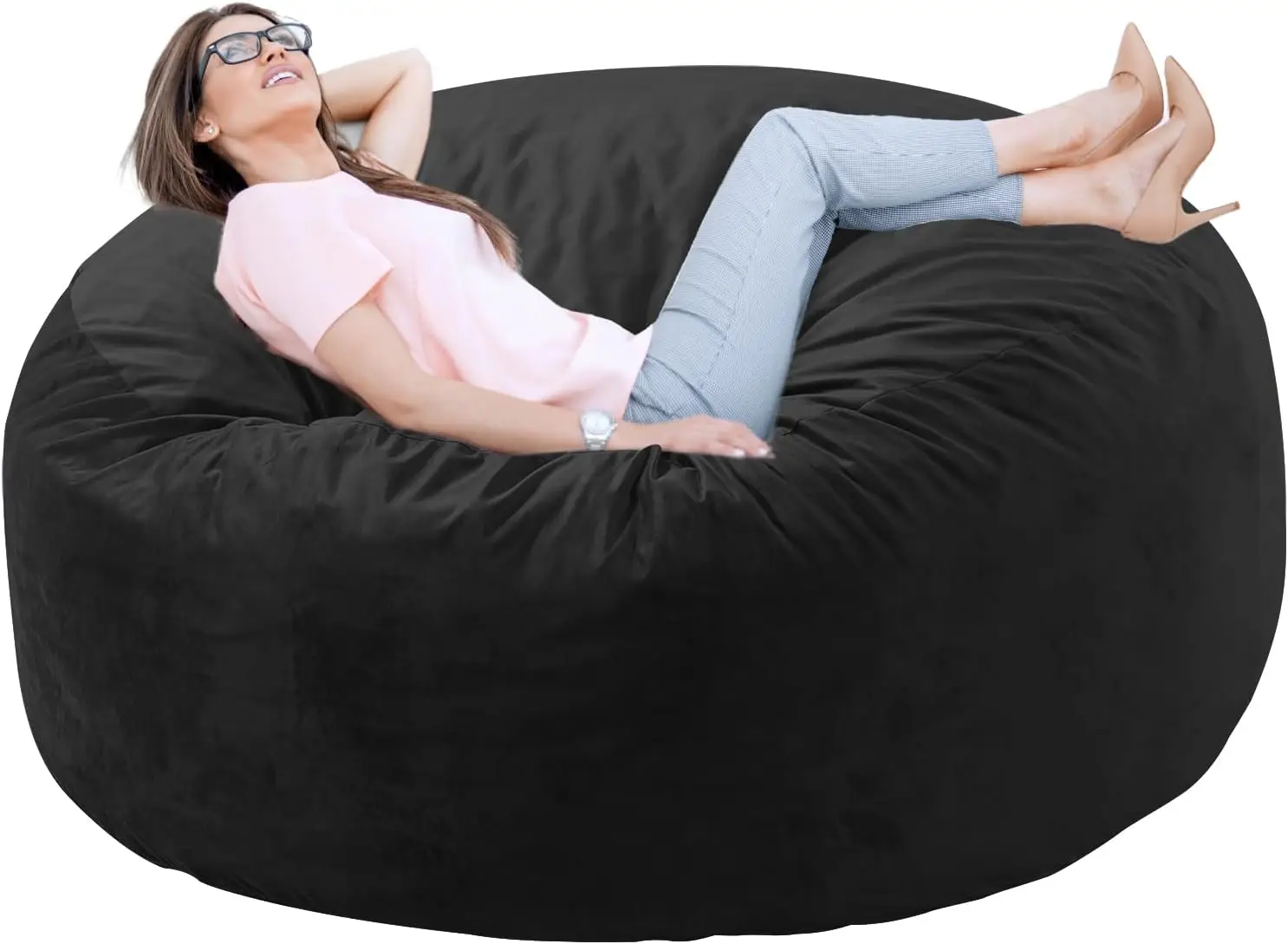 Bean Bag Chair for Adults with Memory Foam Filler Included, Big Kids Beanbag Chairs, Medium 3 ft, Black, Solid
Bean Bag Chair for Adults with Memory Foam Filler Included, Big Kids Beanbag Chairs, Medium 3 ft, Black, Solid