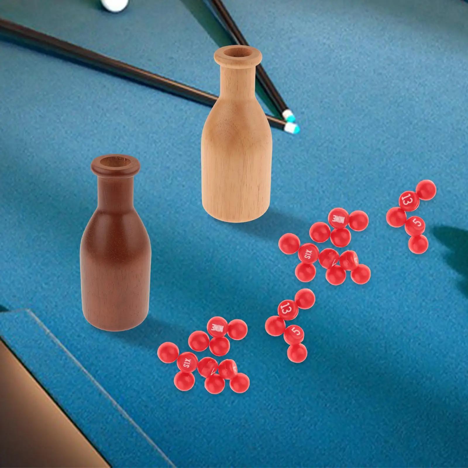 Billiard Shaker Bottle Kit with 16 Scoring Balls Wooden Pool Props for Club Party Table Beginner Game Accessories
Billiard Shaker Bottle Kit with 16 Scoring Balls Wooden Pool Props for Club Party Table Beginner Game Accessories