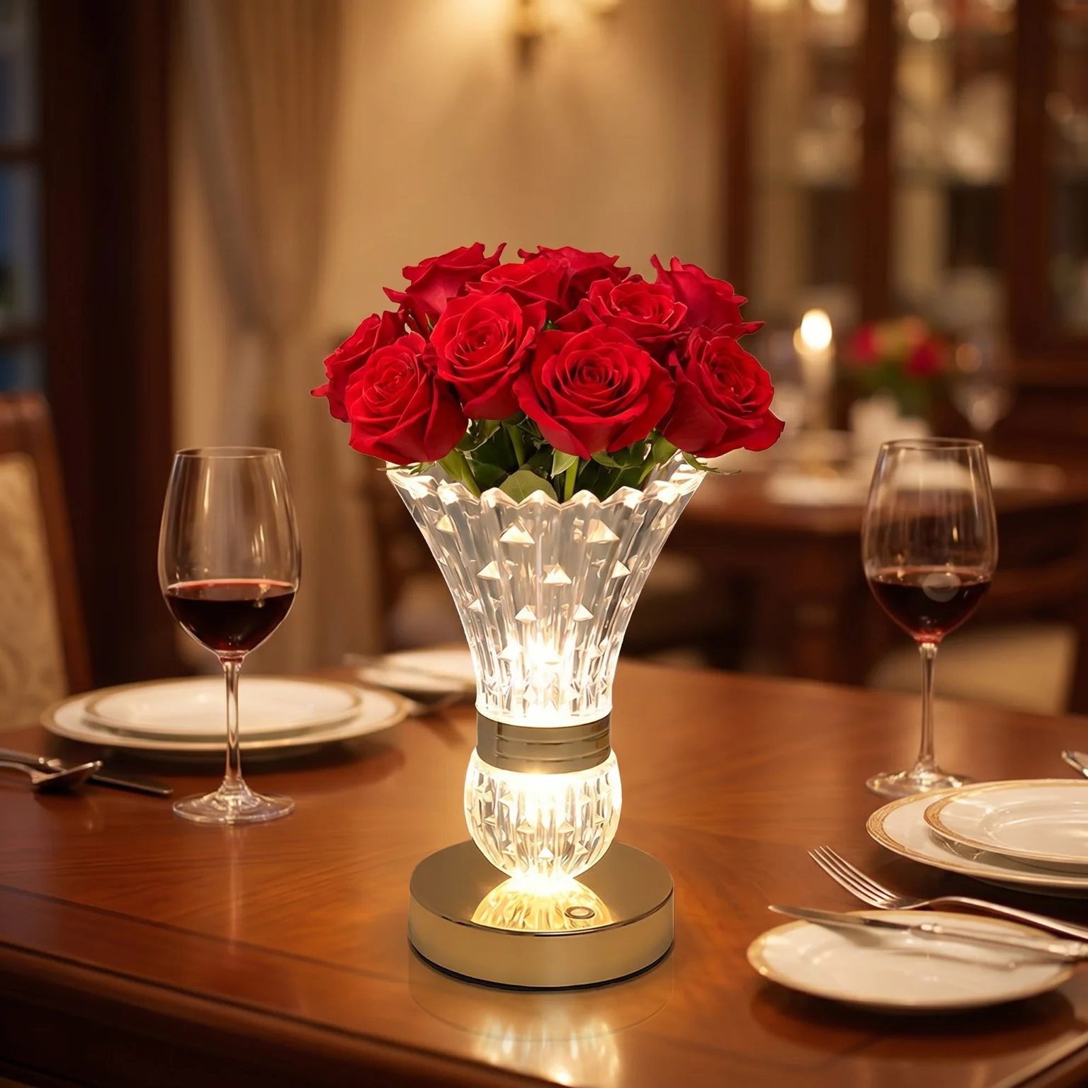 Multi-purpose Crystal Vase LED Table Lamp One Touch Switch Warm Glow Nightstand Lamp Elegant Home Bedroom Decor Birthday Wedding Gift Lamp
Multi-purpose Crystal Vase LED Table Lamp One Touch Switch Warm Glow Nightstand Lamp Elegant Home Bedroom Decor Birthday Wedding Gift Lamp