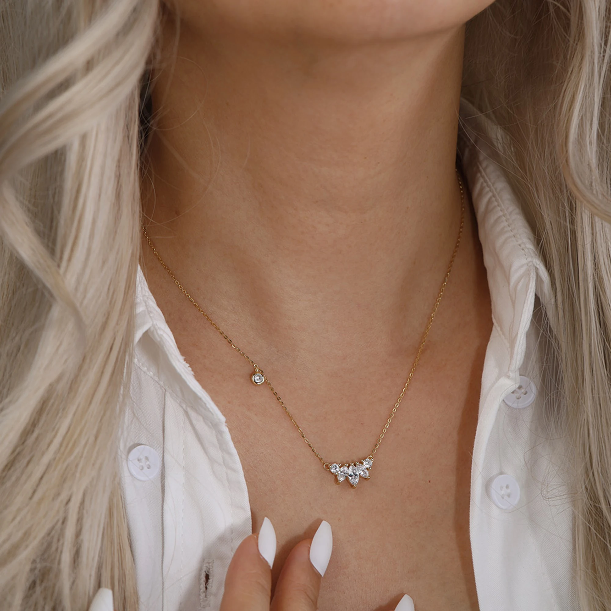 Effie Queen 925 Sterling Silver Pendant Necklace O-Chain With Marquoise Zirconia Decoration Casual Wearing Gift for Her APN45
Effie Queen 925 Sterling Silver Pendant Necklace O-Chain With Marquoise Zirconia Decoration Casual Wearing Gift for Her APN45