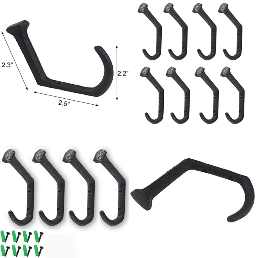 Wall Mount Coat Hanger Hooks Rustic Farmhouse Cast Iron Towel Hanger for Bathroom Bedroom Hallway Entryway Durable Decorative M
Wall Mount Coat Hanger Hooks Rustic Farmhouse Cast Iron Towel Hanger for Bathroom Bedroom Hallway Entryway Durable Decorative M