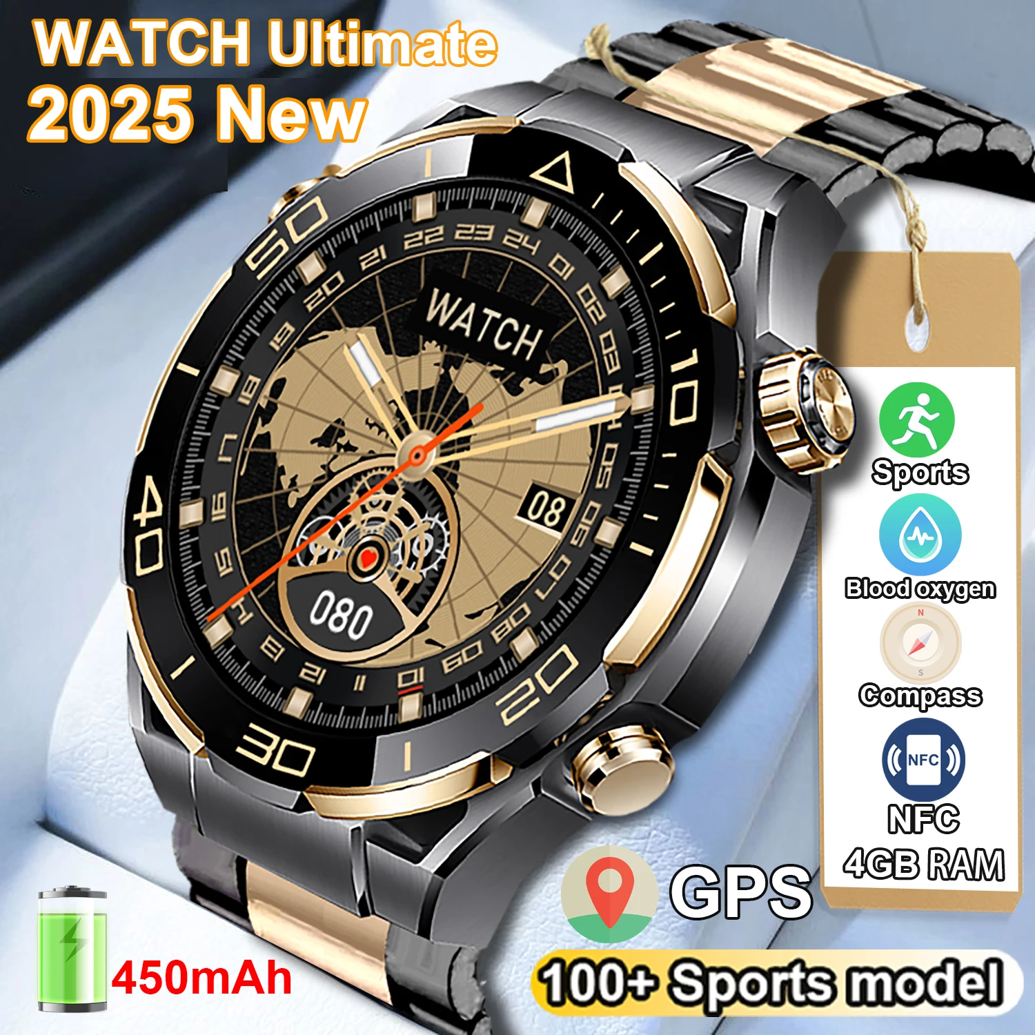 Новые часы Ultimate Luxury Смарт-часы Мужские 480*480 HD Экран Спорт на открытом воздухе SmartWatch 4 ГБ ОЗУ GPS NFC Компас 2025 Новые часы
Новые часы Ultimate Luxury Смарт-часы Мужские 480*480 HD Экран Спорт на открытом воздухе SmartWatch 4 ГБ ОЗУ GPS NFC Компас 2025 Новые часы