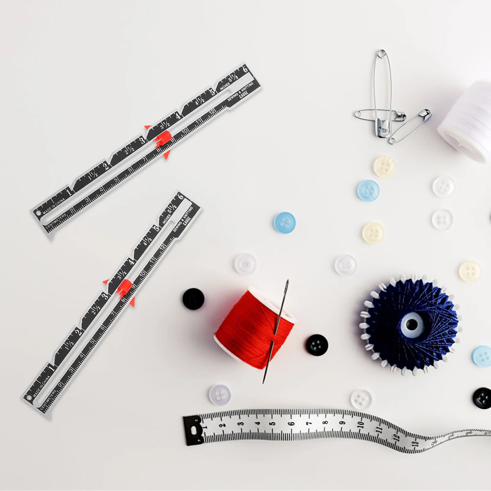 12 Pcs Seam Allowance Ruler Knitting Gauge Tool Hem Needles Button Measuring Hemming Rulers Sewing Quilt Fabric Measurement
12 Pcs Seam Allowance Ruler Knitting Gauge Tool Hem Needles Button Measuring Hemming Rulers Sewing Quilt Fabric Measurement