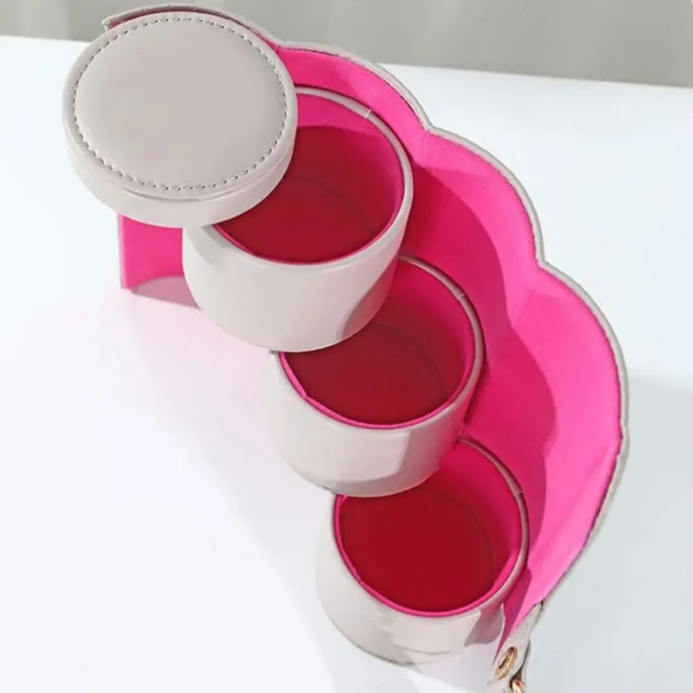 Magnetic Closure 3-Tier Cylindrical Jewelry Organizer PU Material Faux Suede-Lined Interior Travel Jewelry Storage
Magnetic Closure 3-Tier Cylindrical Jewelry Organizer PU Material Faux Suede-Lined Interior Travel Jewelry Storage