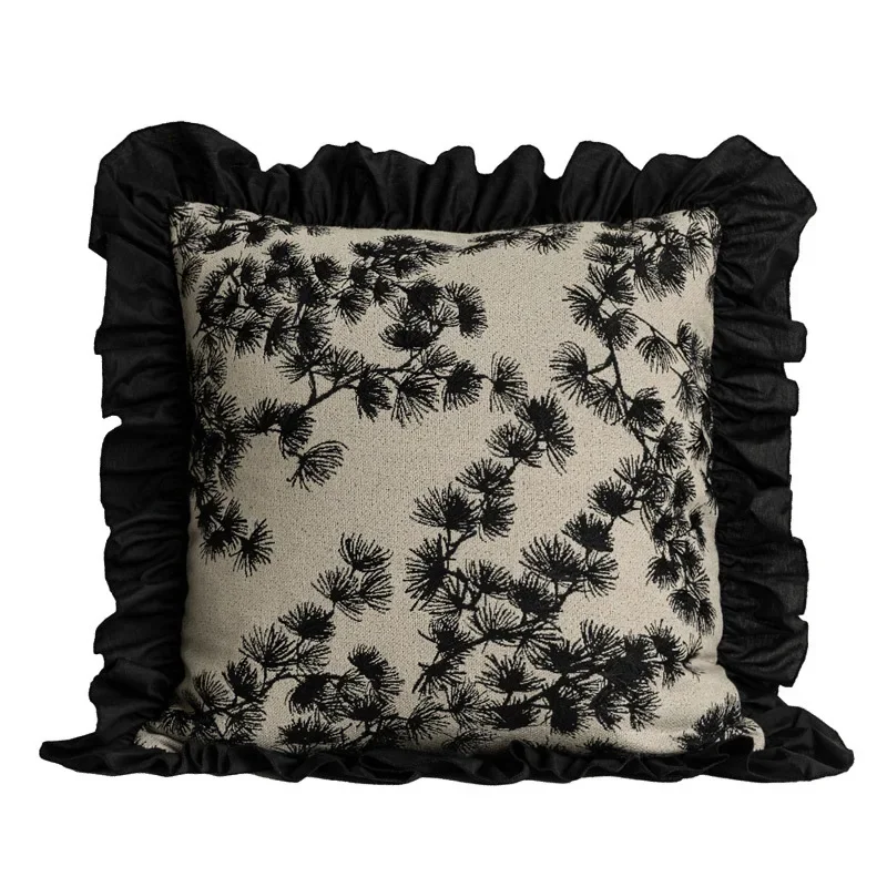 Modern medieval black coffee color wood ear edge throw pillow sofa living room waist pillow new Chinese model room pillowcase
Modern medieval black coffee color wood ear edge throw pillow sofa living room waist pillow new Chinese model room pillowcase
