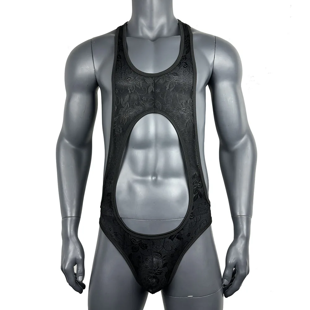 Men Sexy Lace Jacquard Sheer Bodysuit Bulge Pouch Open Butt Nightwear Elastic Jumpsuits See Through Erotic Underwear For Hot Man
Men Sexy Lace Jacquard Sheer Bodysuit Bulge Pouch Open Butt Nightwear Elastic Jumpsuits See Through Erotic Underwear For Hot Man