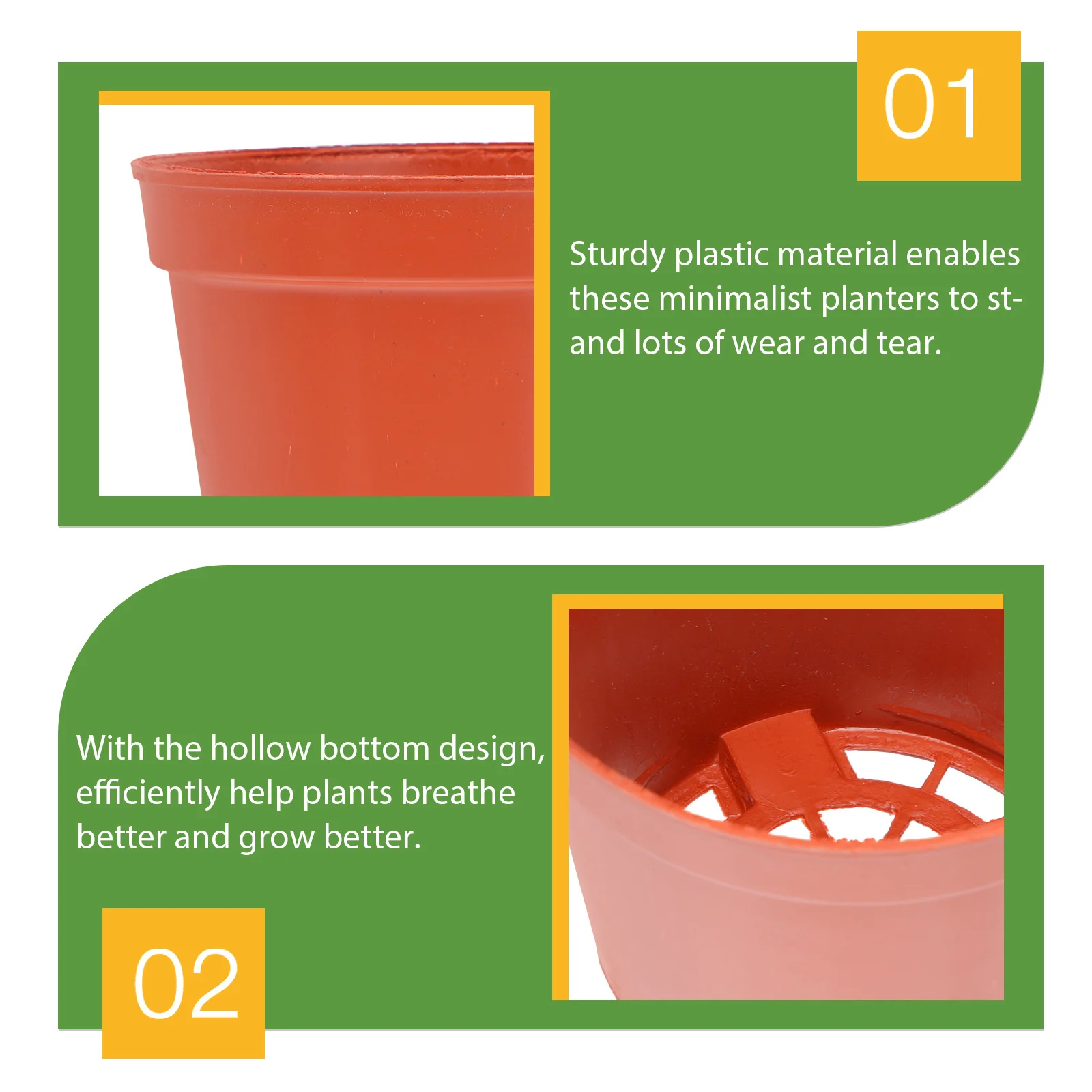 30Pcs Plastic Flowerpot Round Drainage Hole Plant Holder Sturdy Seedling Cup for Garden Office Household Flower Plant Pots
30Pcs Plastic Flowerpot Round Drainage Hole Plant Holder Sturdy Seedling Cup for Garden Office Household Flower Plant Pots