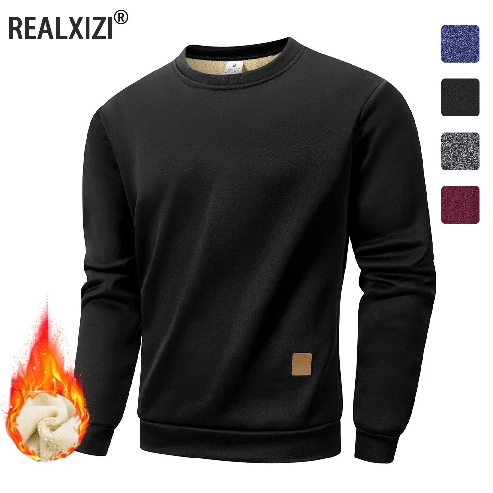Autumn Winter Men's Fleece Lined Warm Crew Neck Pullover Sweaters Men Fashion Long Sleeve Sweatshirt Streetwear Men's Clothing
Autumn Winter Men's Fleece Lined Warm Crew Neck Pullover Sweaters Men Fashion Long Sleeve Sweatshirt Streetwear Men's Clothing