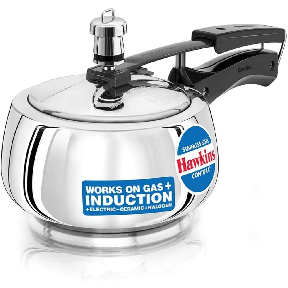 2025 Hawkins Stainless Steel Contura Induction Compatible Inner Lid Pressure Cooker, 1.5 Litre, Silver (SSC15)
2025 Hawkins Stainless Steel Contura Induction Compatible Inner Lid Pressure Cooker, 1.5 Litre, Silver (SSC15)
