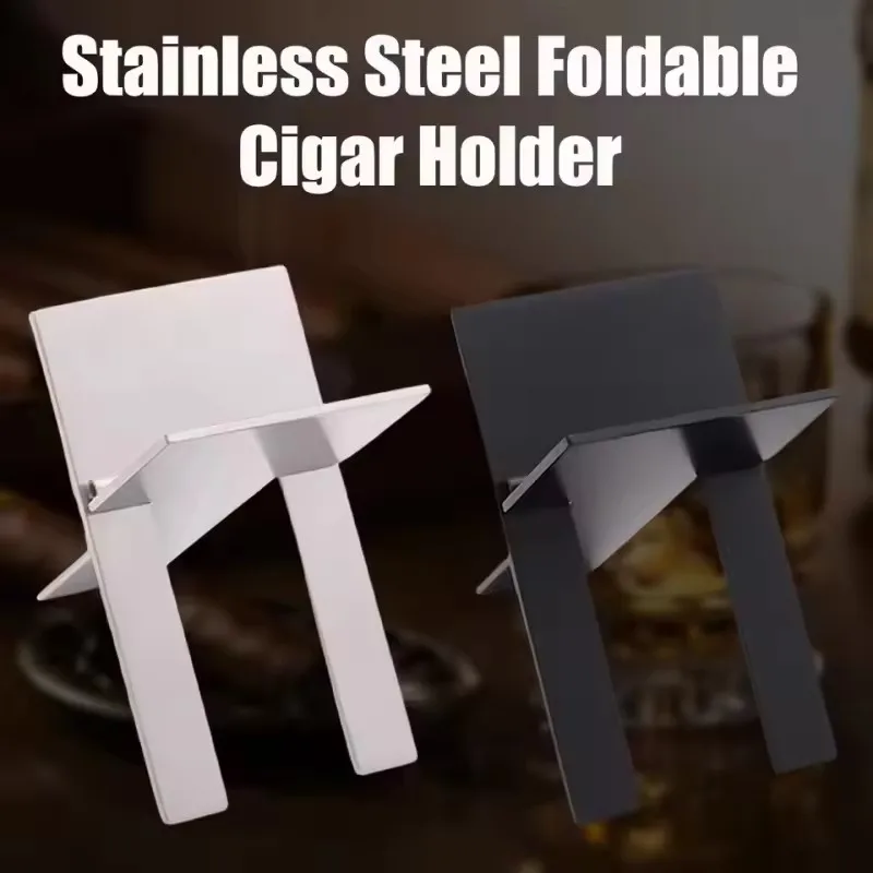 Portable Silver Cigar Holder:Folding Stainless Steel Cigar Stand Rack Easy-to-Use Practical Tool Key Cigar Accessory for Smokers
Portable Silver Cigar Holder:Folding Stainless Steel Cigar Stand Rack Easy-to-Use Practical Tool Key Cigar Accessory for Smokers