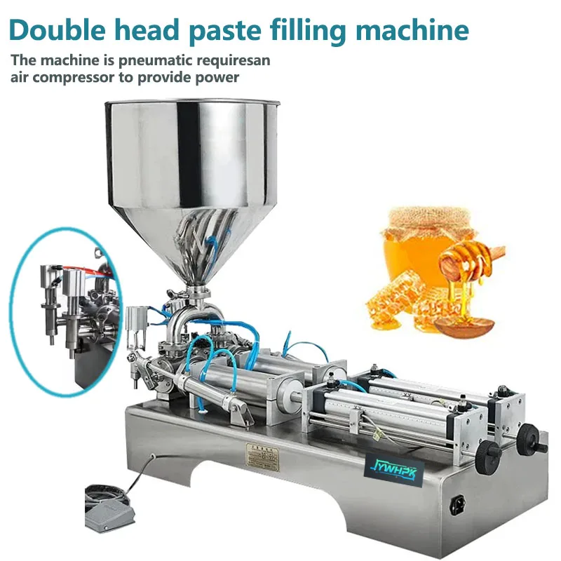 Horizontal pneumatic Filling machine double nozzle filling liquid rotary valve quantitative filling and packaging equipment
Horizontal pneumatic Filling machine double nozzle filling liquid rotary valve quantitative filling and packaging equipment