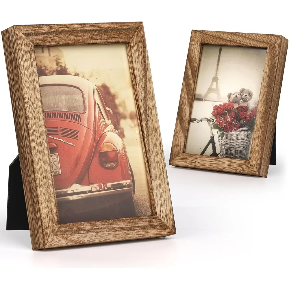 4x6 Photo Frame Set of 2 for Tabletop or Wall Mount Solid Wood High Definition Glass
4x6 Photo Frame Set of 2 for Tabletop or Wall Mount Solid Wood High Definition Glass