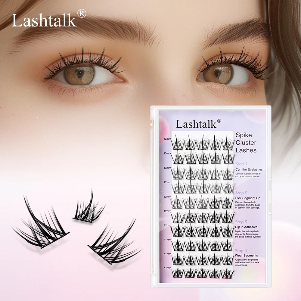 Lashtalk 'Spike Cluster Style' Mix11-13mm 60 Clusters Included DIY False Eyelashes Natural Full Dense Easy to Apply By NAGARAKU
Lashtalk 'Spike Cluster Style' Mix11-13mm 60 Clusters Included DIY False Eyelashes Natural Full Dense Easy to Apply By NAGARAKU