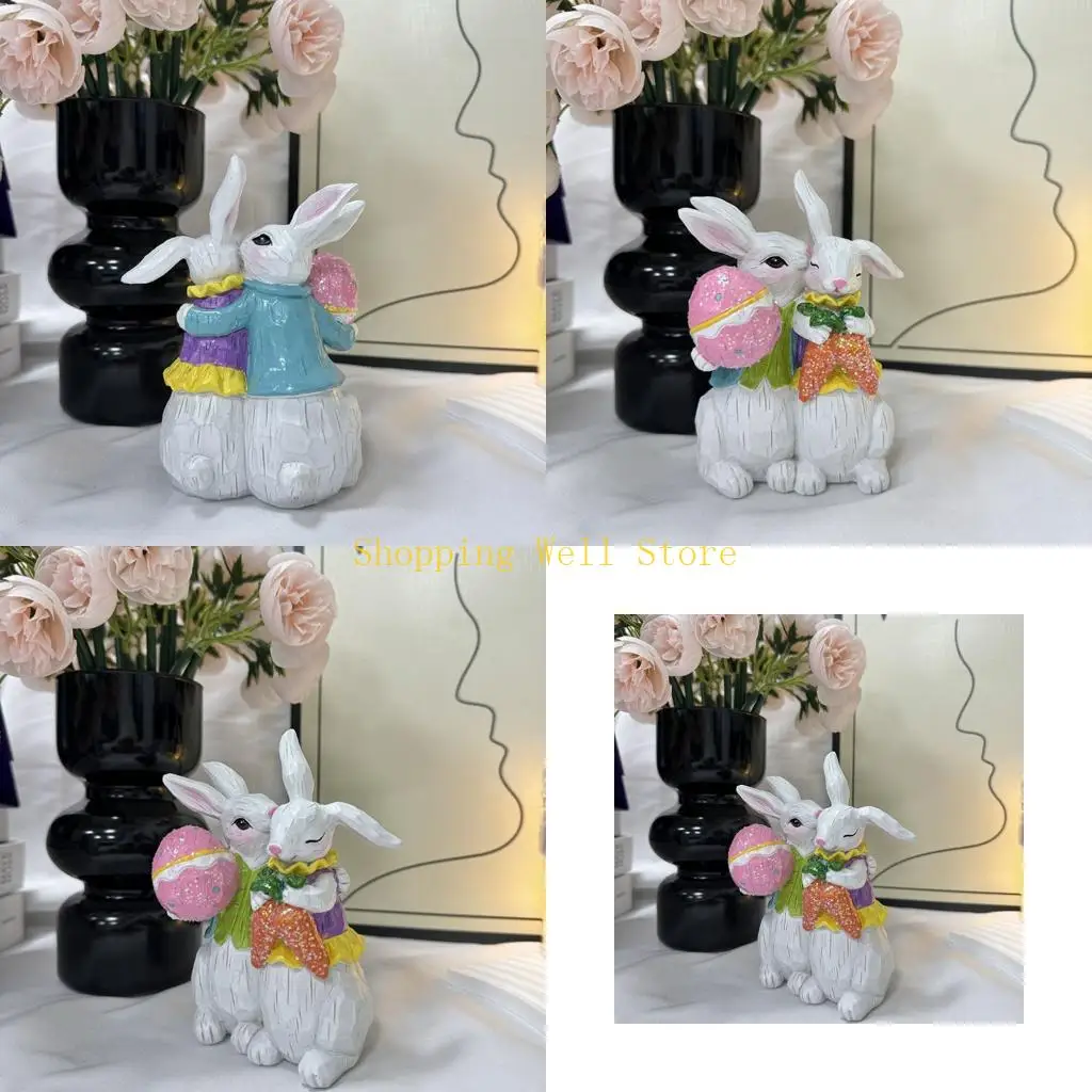 KX4B Easter Couple Rabbit Ornament Realistic Resin Rabbit Figurine for Kid Room
KX4B Easter Couple Rabbit Ornament Realistic Resin Rabbit Figurine for Kid Room