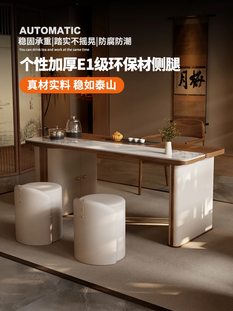 Solid wood tea table and chair combination modern new balcony tea table small simple household living room kung fu rock slab tea
Solid wood tea table and chair combination modern new balcony tea table small simple household living room kung fu rock slab tea