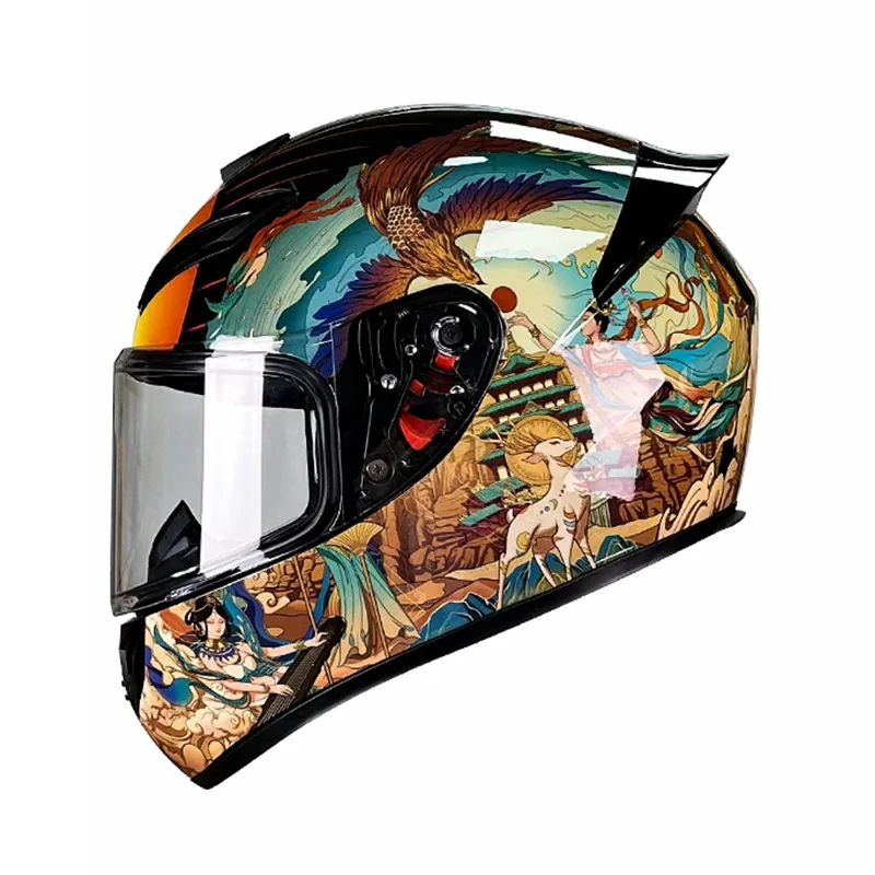 Motorcycle Full-Face Helmet for Men and Women, Suitable for All Seasons, Motorcycle Rider Helmet, Winter Warm and Windproof Safety Helmet, Electric Vehicle Full-Coverage Helmet
Motorcycle Full-Face Helmet for Men and Women, Suitable for All Seasons, Motorcycle Rider Helmet, Winter Warm and Windproof Safety Helmet, Electric Vehicle Full-Coverage Helmet