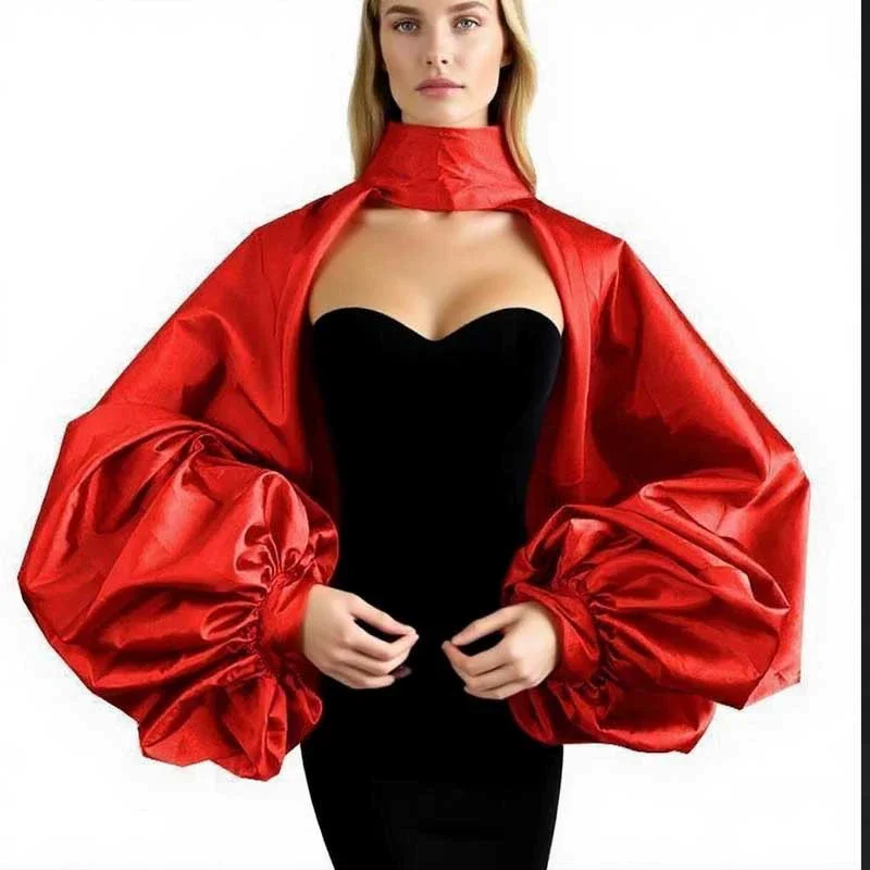 Women's Spring Summer Fashion Batwing Sleeves Pashmina Female Performance Show Party Shawl Collar R2401
Women's Spring Summer Fashion Batwing Sleeves Pashmina Female Performance Show Party Shawl Collar R2401