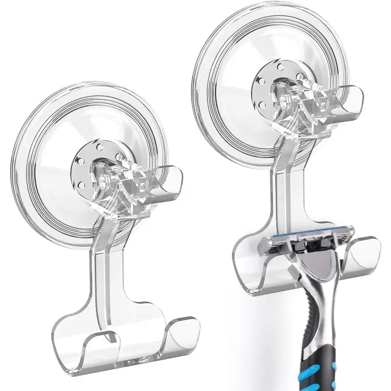 Suction Cup Hooks 2 Pack Shower Razor Holder Removable & Reusable Suction Hooks Shower Wall Waterproof Powerful Suction Hanger
Suction Cup Hooks 2 Pack Shower Razor Holder Removable & Reusable Suction Hooks Shower Wall Waterproof Powerful Suction Hanger