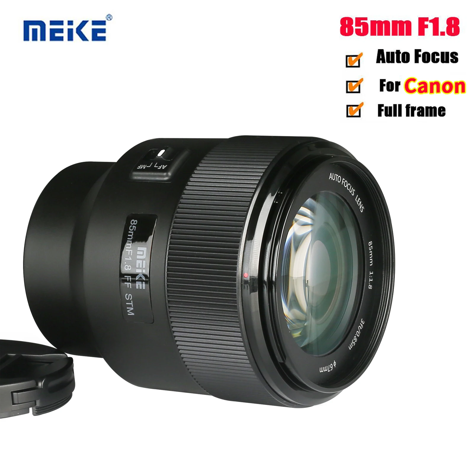 Meike 85mm F1.8 Auto Focus Medium Telephoto STM Full Frame Portrait Lens For Canon Mount Cameras
Meike 85mm F1.8 Auto Focus Medium Telephoto STM Full Frame Portrait Lens For Canon Mount Cameras