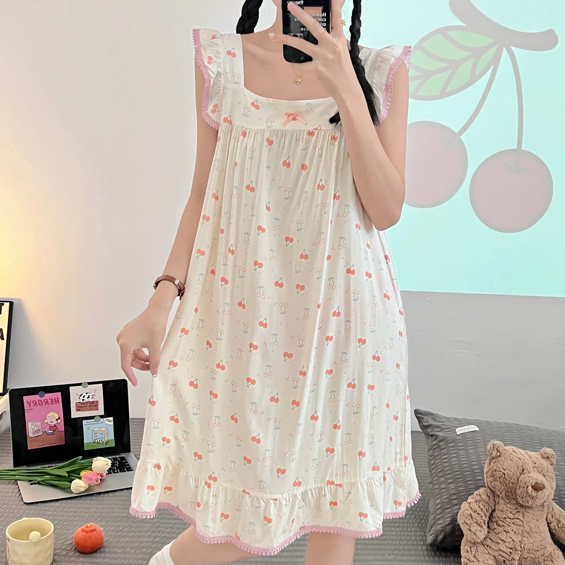 Camisole Floral Print Woman Satin Summer Nightgowns Nightdress Night Robe Lounge Women Pijama Sleepwear Pajama Pj
Camisole Floral Print Woman Satin Summer Nightgowns Nightdress Night Robe Lounge Women Pijama Sleepwear Pajama Pj