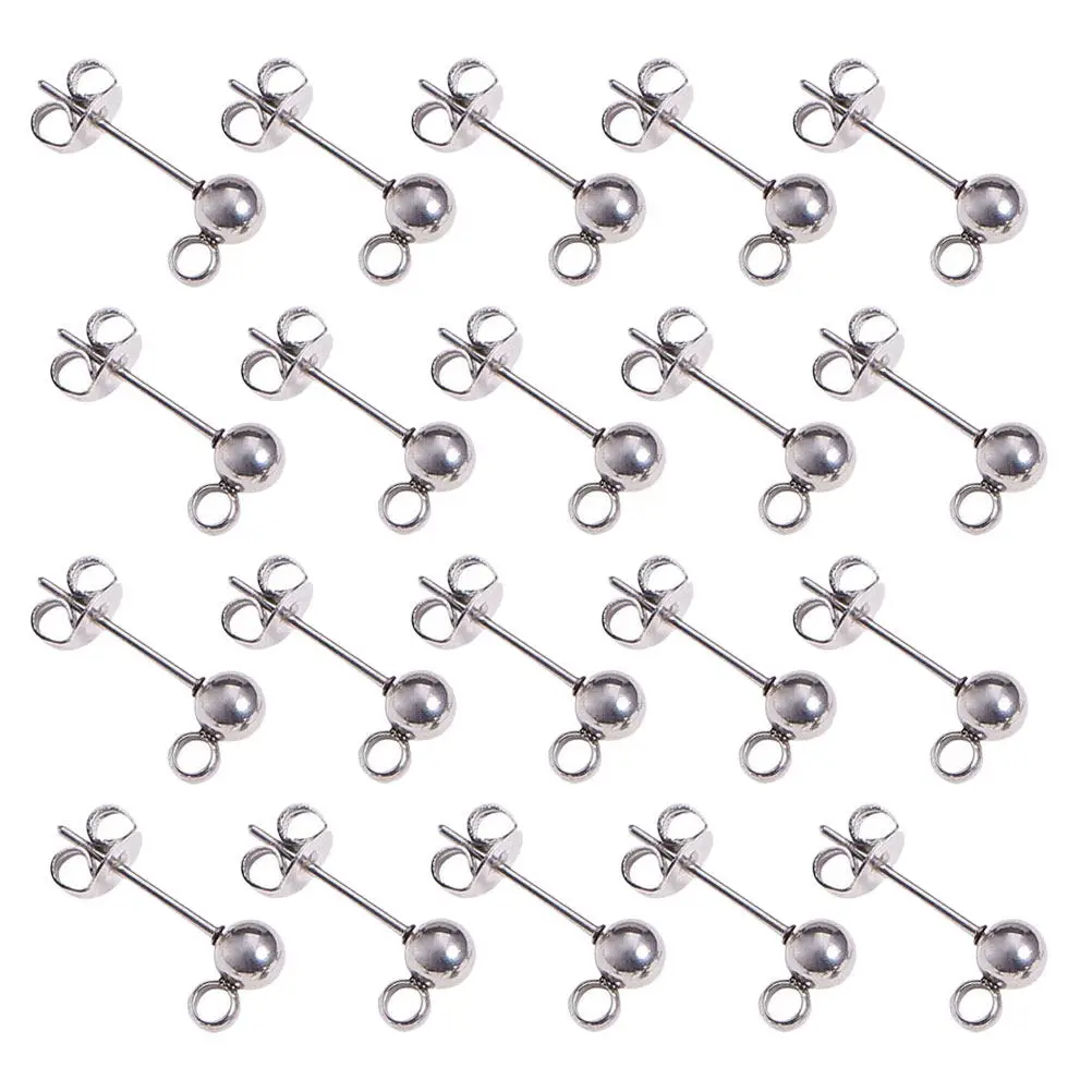 100Pcs DIY Ear Jewelry Accessories Round Ball Stud Design Premium Stainless Steel Creative DIY Earrings Making Tools Unique Ear
100Pcs DIY Ear Jewelry Accessories Round Ball Stud Design Premium Stainless Steel Creative DIY Earrings Making Tools Unique Ear