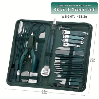 Manicure Set Pedicure Tools Set Nail Grooming Kit for Women Mens, 40Piece in 1(Dark Green) Nail Manicure Kit Foot Hand Care
Manicure Set Pedicure Tools Set Nail Grooming Kit for Women Mens, 40Piece in 1(Dark Green) Nail Manicure Kit Foot Hand Care