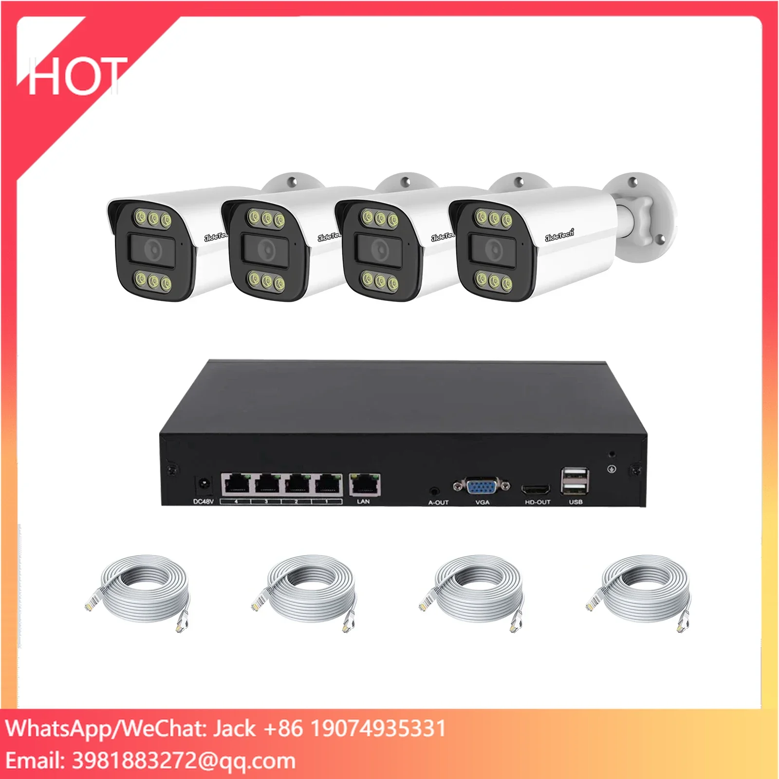 JideTech 4CH 8MP Network Video Recorder Poe Nvr Camera System Human Detection Bullet Camera PoE Security Outdoor Camera SeeTong
JideTech 4CH 8MP Network Video Recorder Poe Nvr Camera System Human Detection Bullet Camera PoE Security Outdoor Camera SeeTong