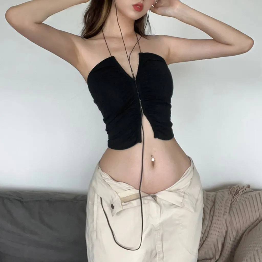 Women's Slim-fit Fashion Vest Solid Color Neck Strap Sexy Backless European American Style Autumn New Design
Women's Slim-fit Fashion Vest Solid Color Neck Strap Sexy Backless European American Style Autumn New Design