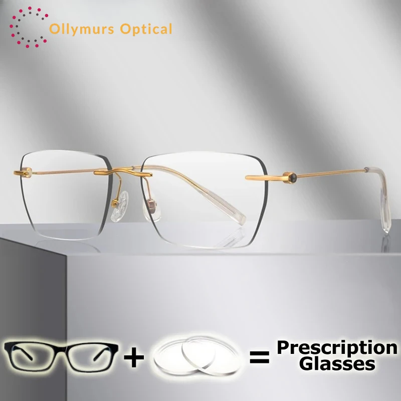 OLLYMURS Multifocal Glasses Frameless Optical Prescription Glasses Recipe Rimless Photochromic Free Form Wide Field Progressive
OLLYMURS Multifocal Glasses Frameless Optical Prescription Glasses Recipe Rimless Photochromic Free Form Wide Field Progressive