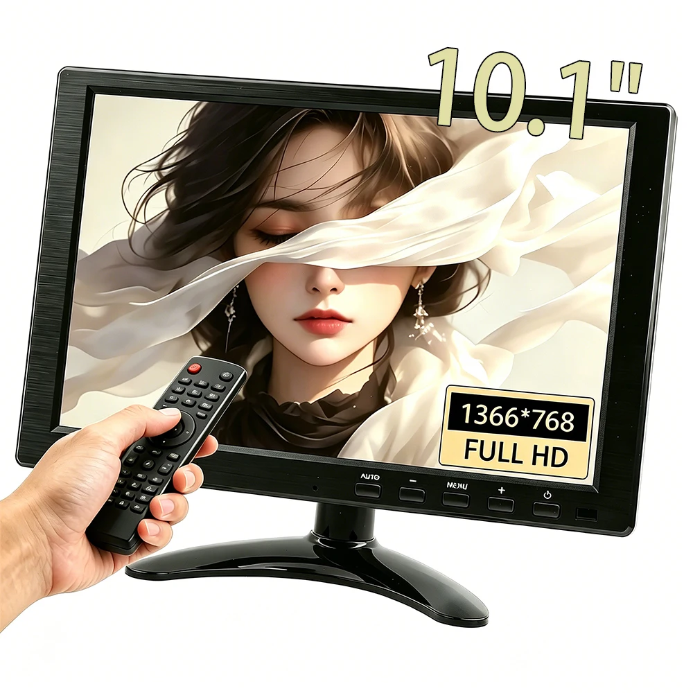 10.1" 1366*768 HD Monitor With Remote | HDMI VGA BNC Display for Laptop Raspberry Pi CCTV TV Box
10.1" 1366*768 HD Monitor With Remote | HDMI VGA BNC Display for Laptop Raspberry Pi CCTV TV Box