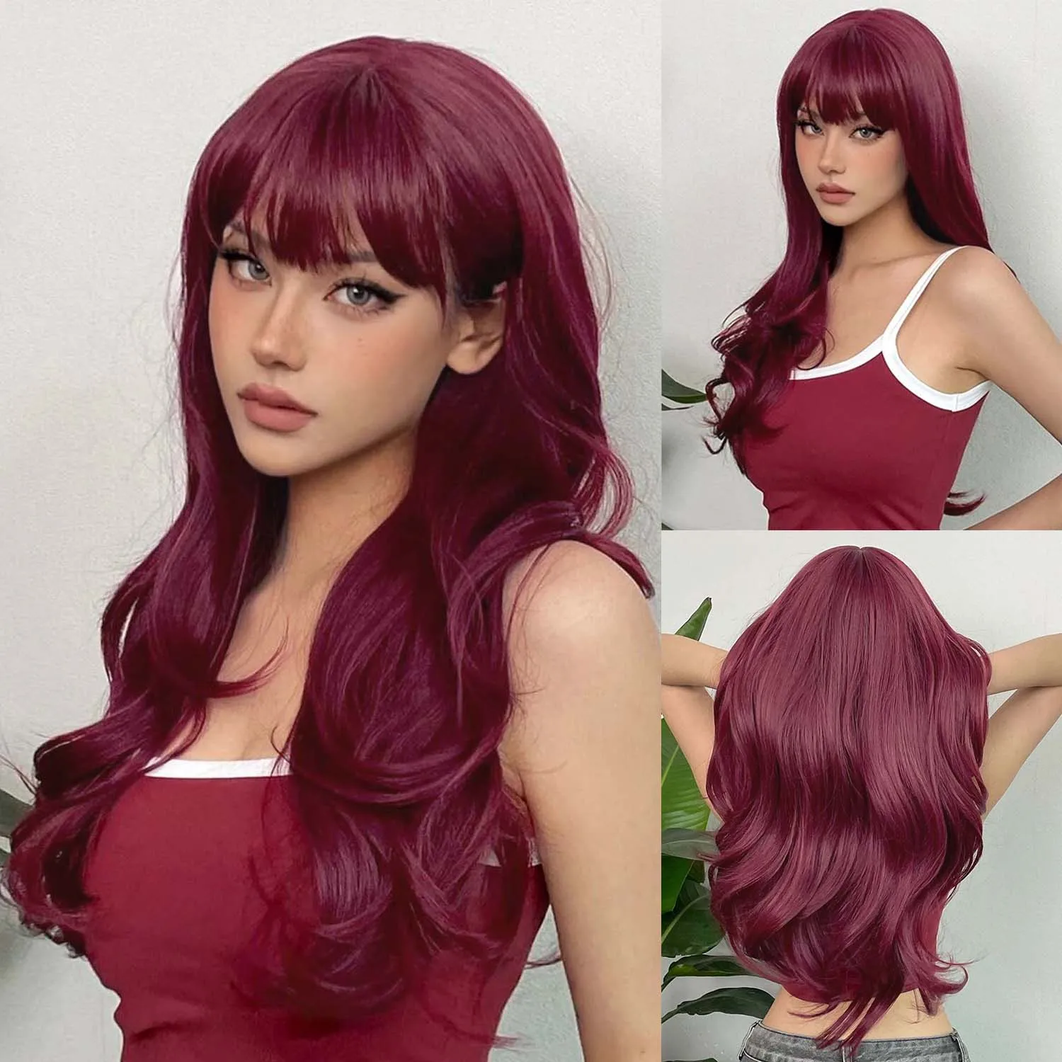Synthetic Long Wavy Curly Wig 26inch Colorful Cosplay Lolita Wigs with Bangs for Women Afro Natural Hair Heat Resistant
Synthetic Long Wavy Curly Wig 26inch Colorful Cosplay Lolita Wigs with Bangs for Women Afro Natural Hair Heat Resistant