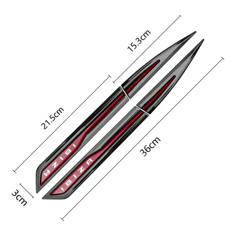 Metal Stickers Emblem Badge Decals Trim Styling for Seat Ibiza 6l 6j 6f 6k Car Side Wing Fender Decals Body Exterior Accessories