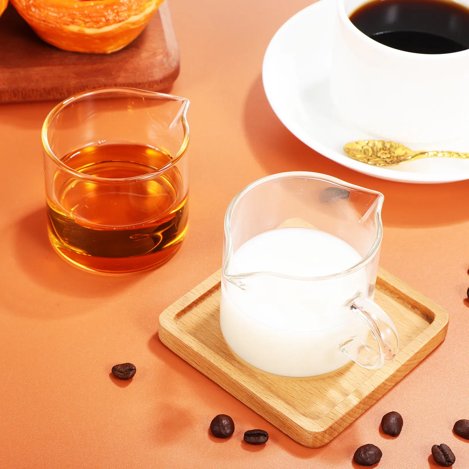 4Pcs Glass Espresso Cups Exquisite Small Milk Pitcher Creamer Container for Coffee Milk Yogurt Small Glass Pitcher Clear Coffee
4Pcs Glass Espresso Cups Exquisite Small Milk Pitcher Creamer Container for Coffee Milk Yogurt Small Glass Pitcher Clear Coffee