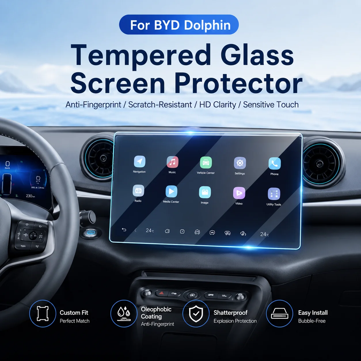 For BYD Dolphin 2025 2026 Tempered Glass Screen Protector Film Navigation Dashboard Instrument HD Display Anti Scratch
For BYD Dolphin 2025 2026 Tempered Glass Screen Protector Film Navigation Dashboard Instrument HD Display Anti Scratch