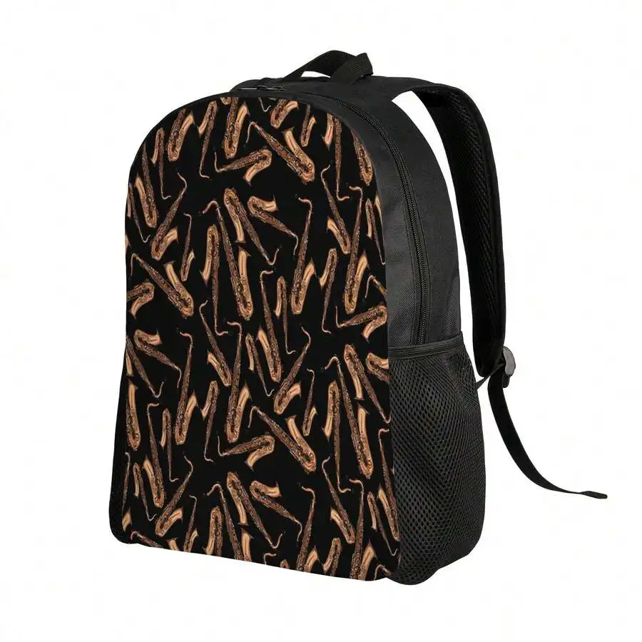 Mens Travel Gym Backpack With Musical Instrument Pattern Black Design For Daily Use
Mens Travel Gym Backpack With Musical Instrument Pattern Black Design For Daily Use