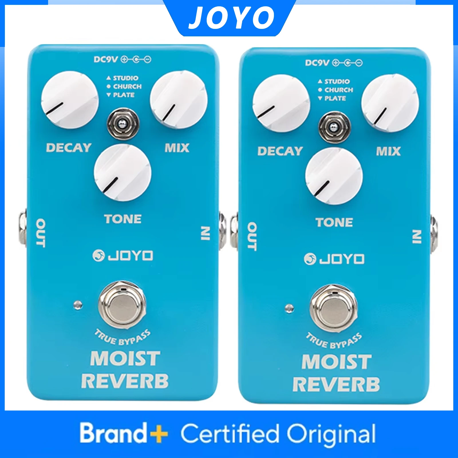 2 шт. педали эффектов JOYO JF-20 Moist Reverb для гитары, студийные/церковные/для выступлений, 3 режима реверберации, цифровые, для электрогитары, True Bypass
2 шт. педали эффектов JOYO JF-20 Moist Reverb для гитары, студийные/церковные/для выступлений, 3 режима реверберации, цифровые, для электрогитары, True Bypass