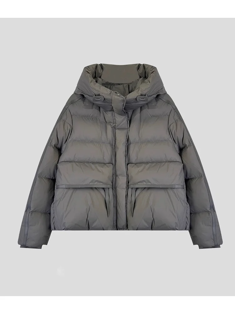 Белое пуховое пальто-пуховик для женщин: теплая, свободная, модная зимняя куртка в корейском стиле, прямого кроя, с длинными рукавами
Белое пуховое пальто-пуховик для женщин: теплая, свободная, модная зимняя куртка в корейском стиле, прямого кроя, с длинными рукавами