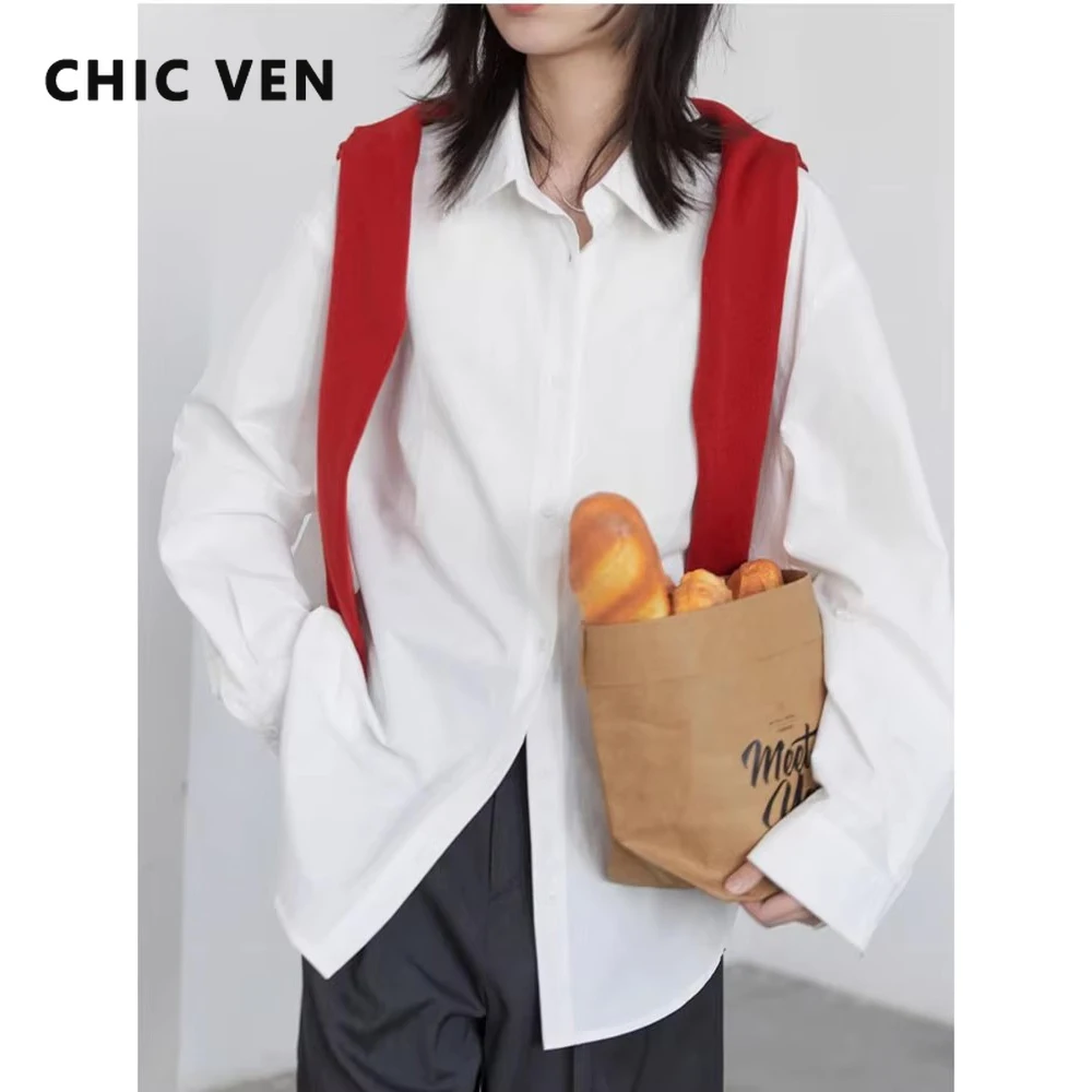 CHIC VEN Women Shirt Loose Casual Design Cotton Letter Embroidered Female Blouses Design Mid Length Coat Spring Autumn 2025
CHIC VEN Women Shirt Loose Casual Design Cotton Letter Embroidered Female Blouses Design Mid Length Coat Spring Autumn 2025