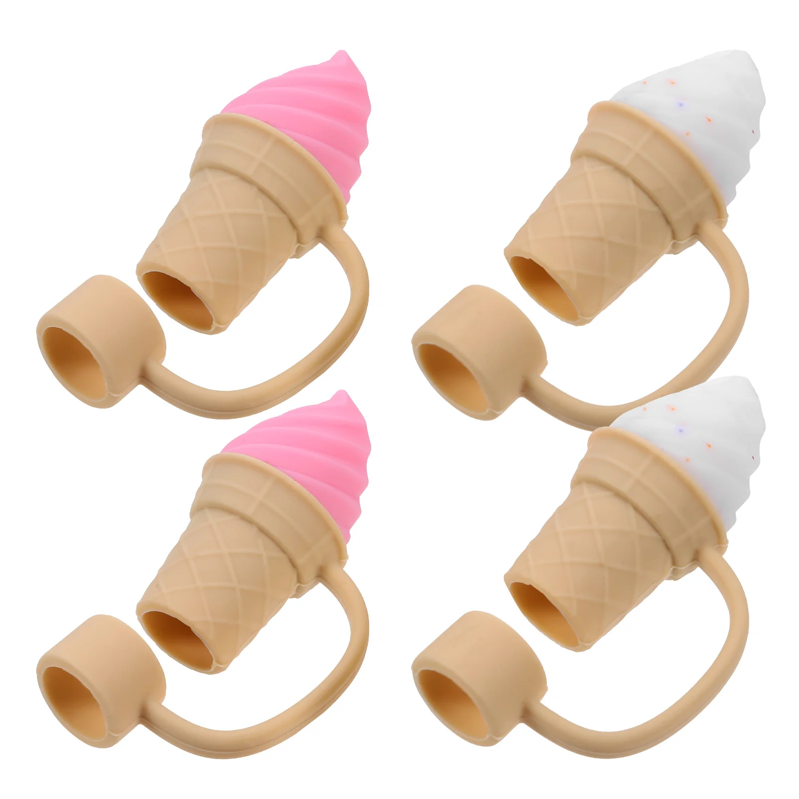 4pcs Ice Cream Cone Straw Covers Cute Silicone Caps Pink 2 White 2 10mm Fits Most Straws Party Kitchen Bar Accessories
4pcs Ice Cream Cone Straw Covers Cute Silicone Caps Pink 2 White 2 10mm Fits Most Straws Party Kitchen Bar Accessories