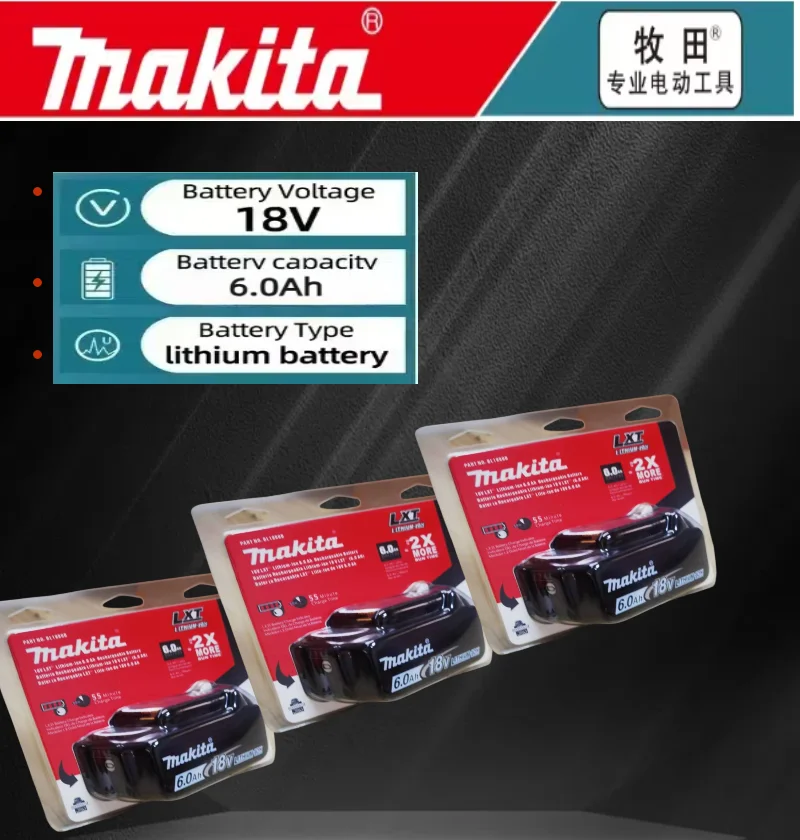 2025100% original8V 6.0Ah Makita 1rechargeable battery, for Makita BL1840 BL1830 BL1830B BL1850 BL1850B power tool battery%
2025100% original8V 6.0Ah Makita 1rechargeable battery, for Makita BL1840 BL1830 BL1830B BL1850 BL1850B power tool battery%
