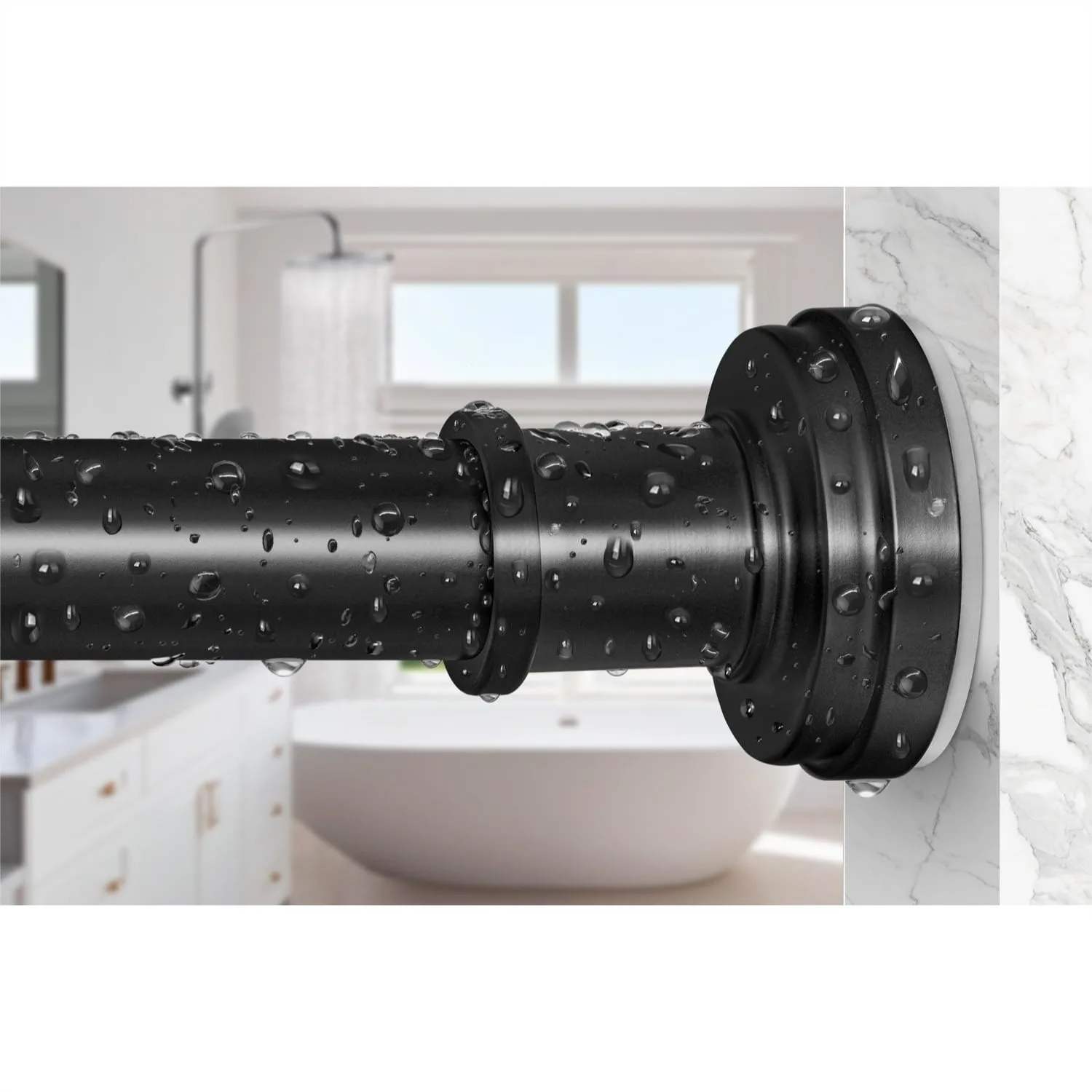 Black Tension Shower Curtain Rod 36-68 Inch, Never Rust No Drilling Adjustable for Bathroom Window Closet
Black Tension Shower Curtain Rod 36-68 Inch, Never Rust No Drilling Adjustable for Bathroom Window Closet